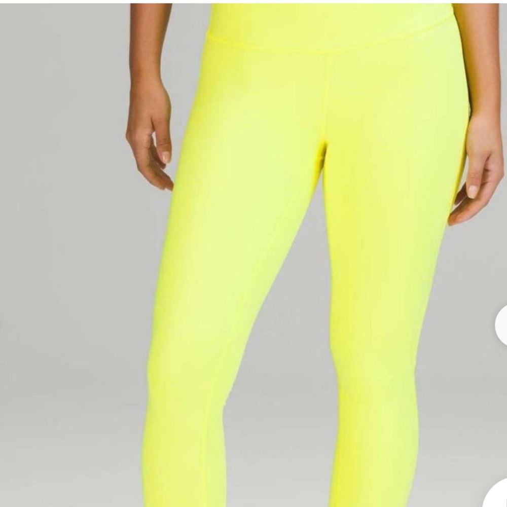 Lululemon Wunder Under Size 4 Highlight Yellow Leggings